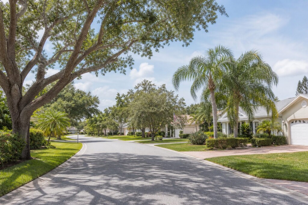 Sarasota neighborhood with well-kept homes and quiet residential streets, an established residential neighborhood